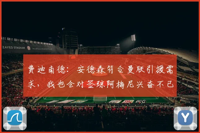 费迪南德：安德森符合曼联引援需求，我也会对签琼阿梅尼兴奋不已